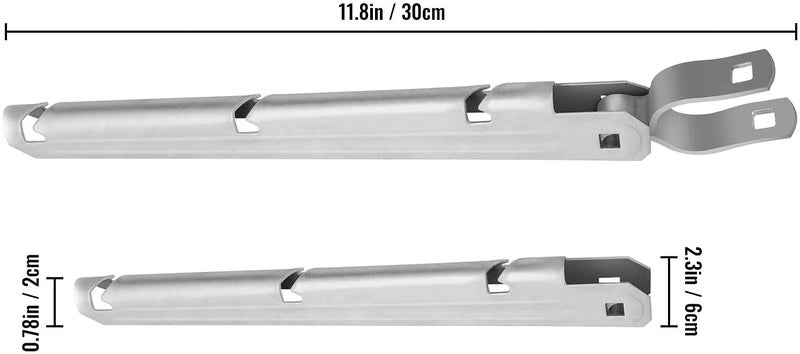 shengyi Barbed Wire Arm Extend Arm Barbed Wire for 1-3/8inch Hot-Dip Galvanized Steel Cornered Barbwire Arm Barbwire Arm Extensions for Chain Link Fence All Bolts Included Top Rail (5 pcs), silvery - Image 3